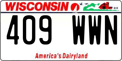 WI license plate 409WWN