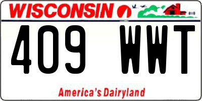 WI license plate 409WWT