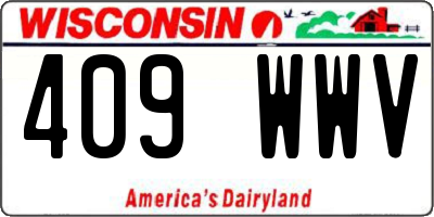 WI license plate 409WWV