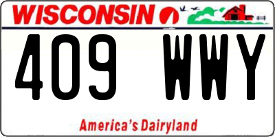 WI license plate 409WWY