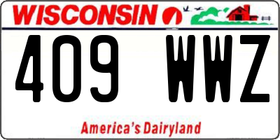 WI license plate 409WWZ