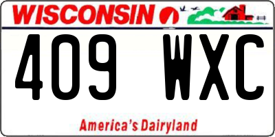 WI license plate 409WXC