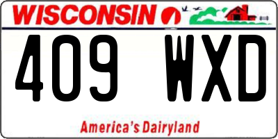 WI license plate 409WXD