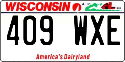 WI license plate 409WXE
