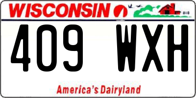 WI license plate 409WXH