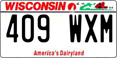 WI license plate 409WXM