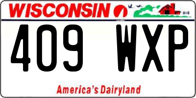 WI license plate 409WXP