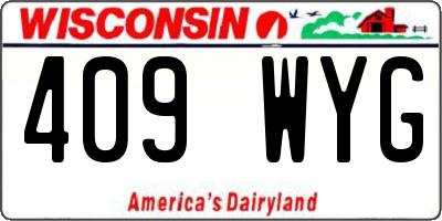WI license plate 409WYG