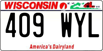 WI license plate 409WYL