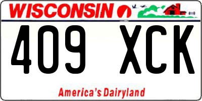 WI license plate 409XCK