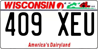 WI license plate 409XEU