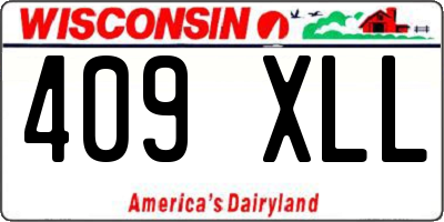WI license plate 409XLL