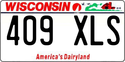 WI license plate 409XLS
