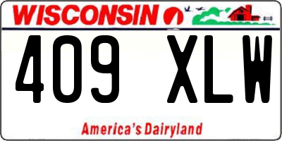 WI license plate 409XLW