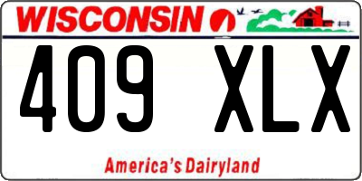 WI license plate 409XLX