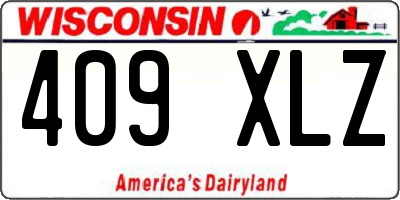 WI license plate 409XLZ
