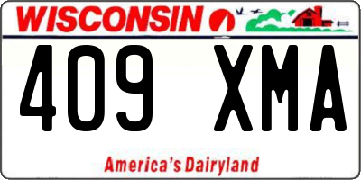 WI license plate 409XMA