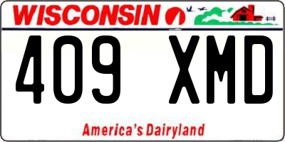 WI license plate 409XMD