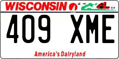 WI license plate 409XME