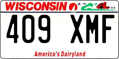WI license plate 409XMF