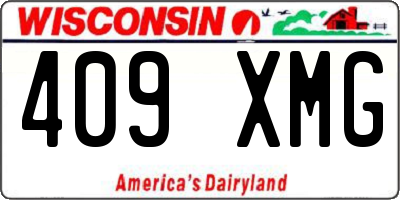 WI license plate 409XMG