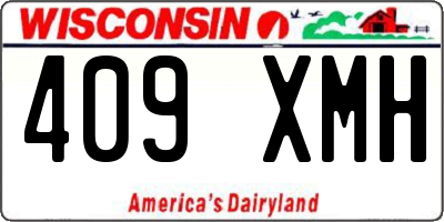WI license plate 409XMH