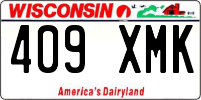 WI license plate 409XMK