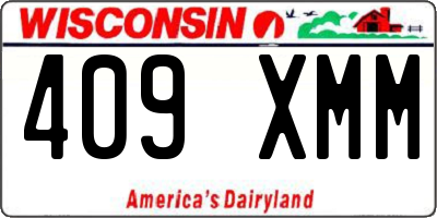 WI license plate 409XMM