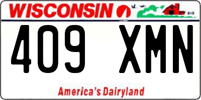 WI license plate 409XMN
