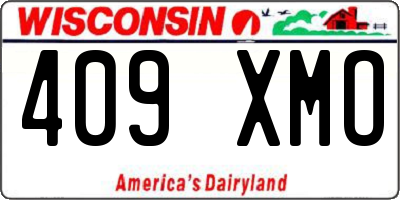 WI license plate 409XMO