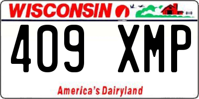 WI license plate 409XMP
