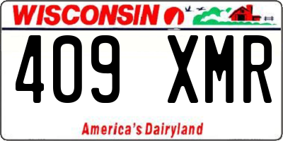 WI license plate 409XMR