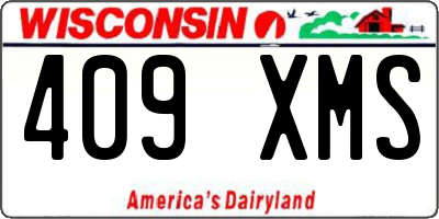 WI license plate 409XMS