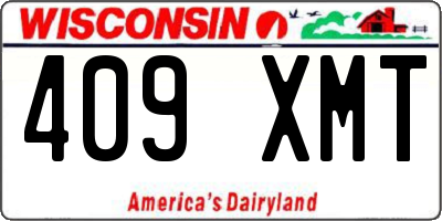 WI license plate 409XMT