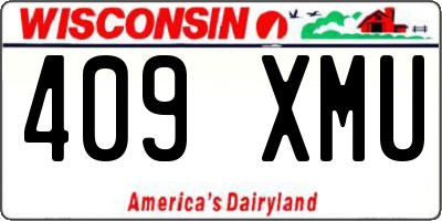 WI license plate 409XMU