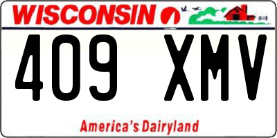 WI license plate 409XMV