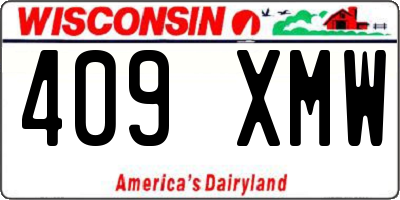 WI license plate 409XMW