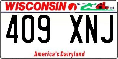 WI license plate 409XNJ