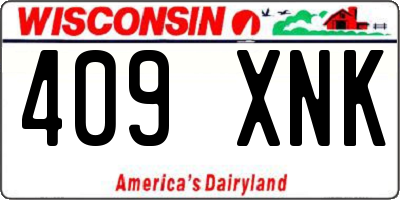 WI license plate 409XNK