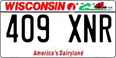 WI license plate 409XNR