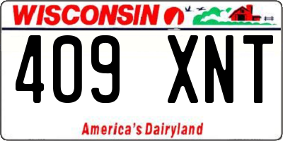 WI license plate 409XNT