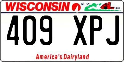 WI license plate 409XPJ