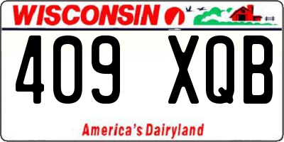 WI license plate 409XQB