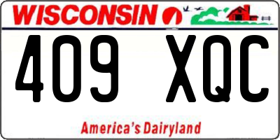 WI license plate 409XQC