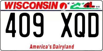 WI license plate 409XQD