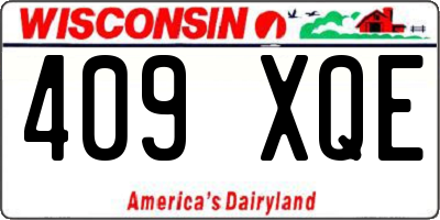 WI license plate 409XQE
