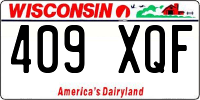 WI license plate 409XQF