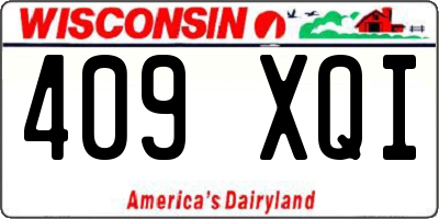 WI license plate 409XQI