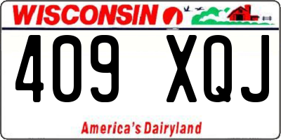 WI license plate 409XQJ