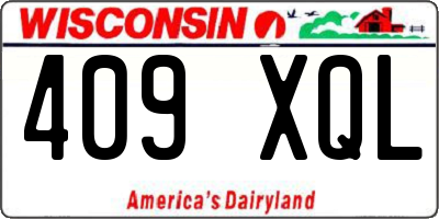 WI license plate 409XQL